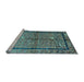 Sideview of Machine Washable Abstract Light Blue Contemporary Rug, wshcon349lblu