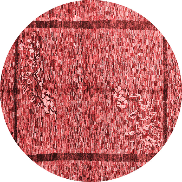 Machine Washable Abstract Red Contemporary Rug, wshcon349red