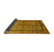 Sideview of Abstract Yellow Contemporary Rug, con349yw