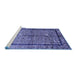 Sideview of Machine Washable Abstract Blue Contemporary Rug, wshcon349blu