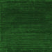 Serging Thickness of Abstract Green Contemporary Rug, con34grn