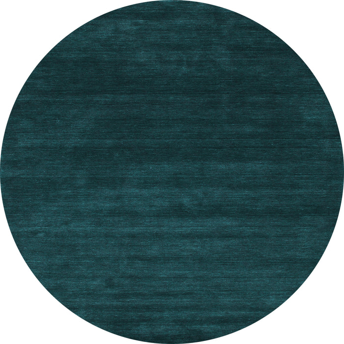 Round Abstract Light Blue Contemporary Rug, con34lblu