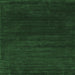 Square Abstract Emerald Green Contemporary Rug, con34emgrn