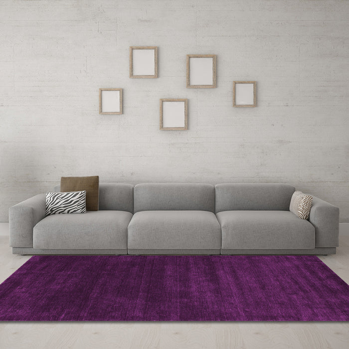 Machine Washable Abstract Pink Contemporary Rug in a Living Room, wshcon34pnk