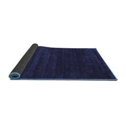 Sideview of Abstract Blue Contemporary Rug, con34blu