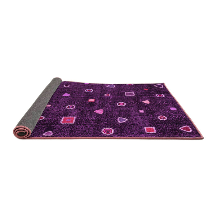 Sideview of Abstract Pink Contemporary Rug, con350pnk