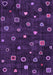 Machine Washable Abstract Purple Contemporary Area Rugs, wshcon350pur