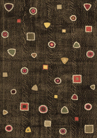 Abstract Brown Contemporary Rug, con350brn