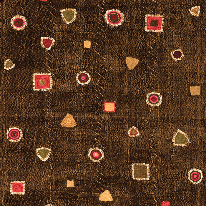 Serging Thickness of Machine Washable Abstract Orange Contemporary Area Rugs, wshcon350org