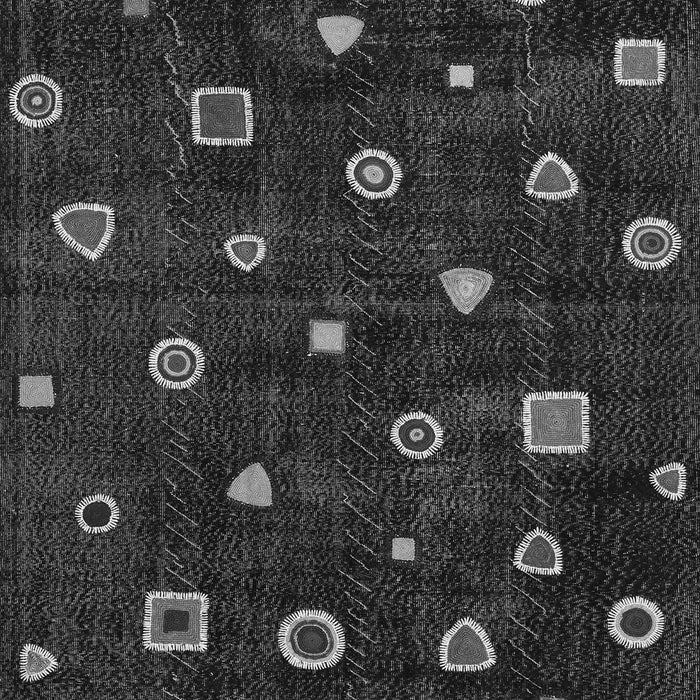 Serging Thickness of Machine Washable Abstract Gray Contemporary Rug, wshcon350gry