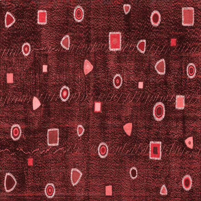 Machine Washable Abstract Red Contemporary Rug, wshcon350red