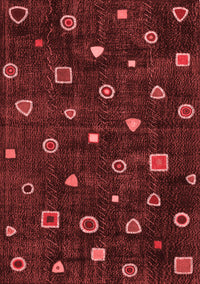 Abstract Red Contemporary Rug, con350red