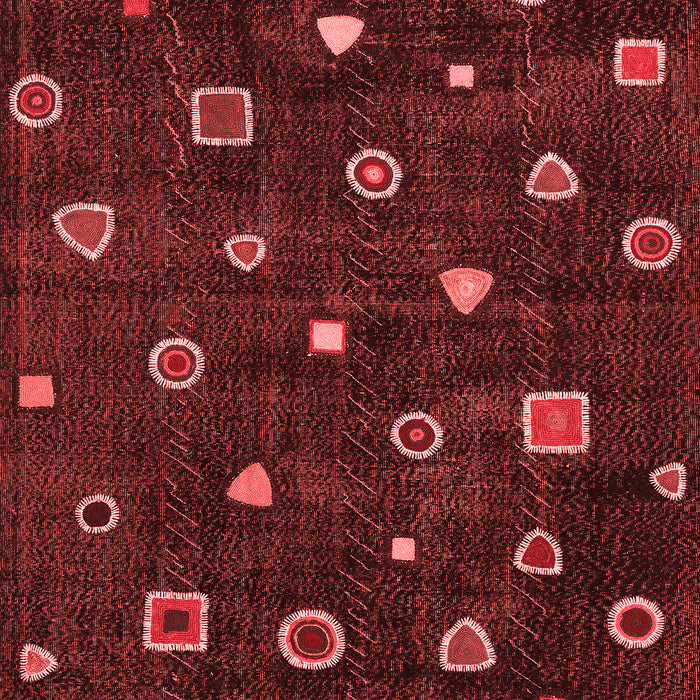 Machine Washable Abstract Red Contemporary Rug, wshcon350red