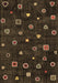 Machine Washable Abstract Brown Contemporary Rug, wshcon350brn