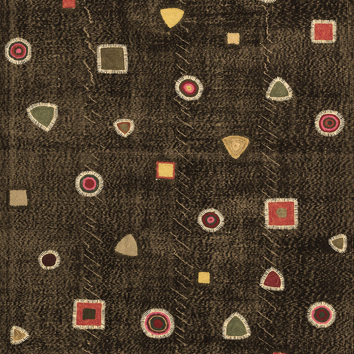 Machine Washable Abstract Brown Contemporary Rug, wshcon350brn