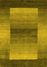 Abstract Yellow Contemporary Rug, con351yw