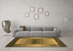 Machine Washable Abstract Brown Contemporary Rug in a Living Room,, wshcon351brn