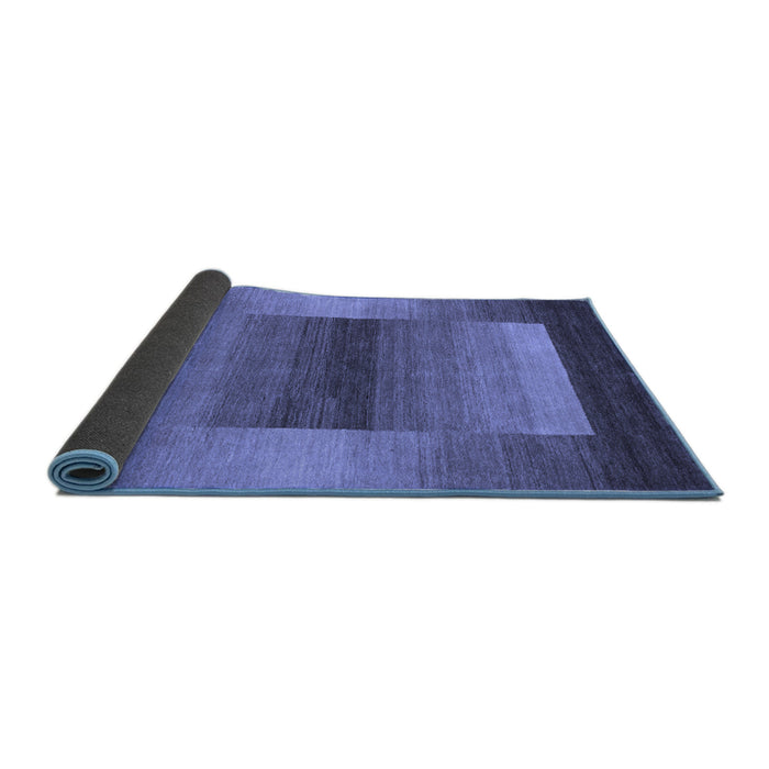 Sideview of Abstract Blue Contemporary Rug, con351blu