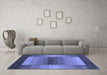 Machine Washable Abstract Blue Contemporary Rug in a Living Room, wshcon351blu