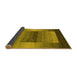 Sideview of Abstract Yellow Contemporary Rug, con351yw