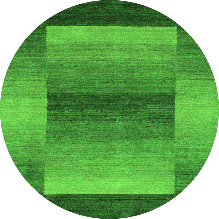 Square Abstract Green Contemporary Rug, con351grn