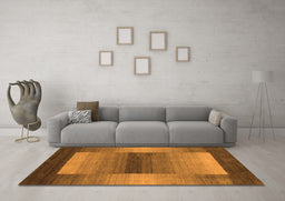 Machine Washable Abstract Orange Contemporary Area Rugs in a Living Room, wshcon351org