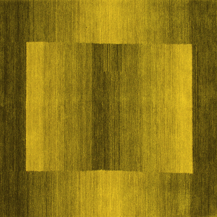 Square Abstract Yellow Contemporary Rug, con351yw