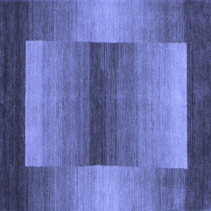 Square Abstract Blue Contemporary Rug, con351blu