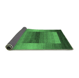 Sideview of Abstract Emerald Green Contemporary Rug, con351emgrn
