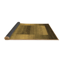 Sideview of Abstract Brown Contemporary Rug, con351brn