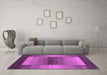 Machine Washable Abstract Purple Contemporary Area Rugs in a Living Room, wshcon351pur