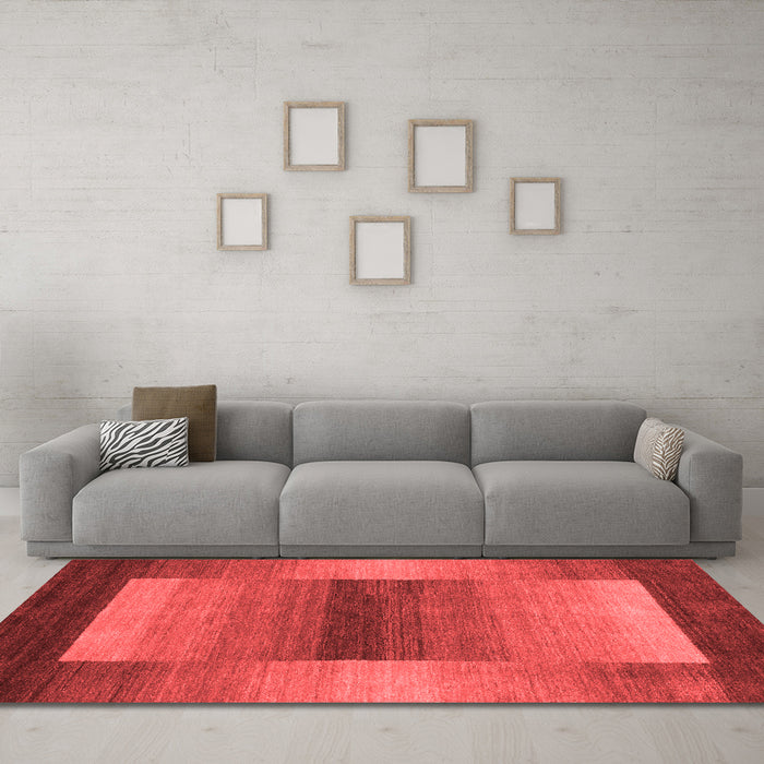 Contemporary Red Washable Rugs