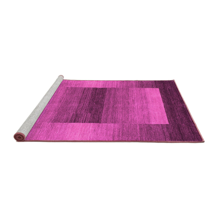 Sideview of Machine Washable Abstract Pink Contemporary Rug, wshcon351pnk