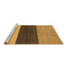 Sideview of Machine Washable Abstract Brown Contemporary Rug, wshcon352brn