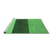 Sideview of Machine Washable Abstract Emerald Green Contemporary Area Rugs, wshcon352emgrn