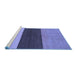 Sideview of Machine Washable Abstract Blue Contemporary Rug, wshcon352blu