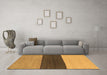 Machine Washable Abstract Brown Contemporary Rug in a Living Room,, wshcon352brn