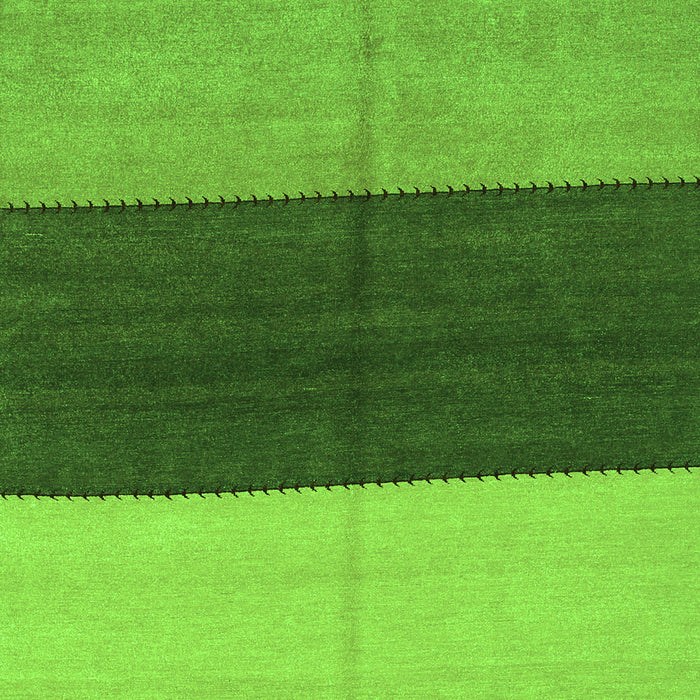 Serging Thickness of Machine Washable Abstract Green Contemporary Area Rugs, wshcon352grn