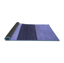 Sideview of Abstract Blue Contemporary Rug, con352blu