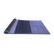 Sideview of Abstract Blue Contemporary Rug, con352blu