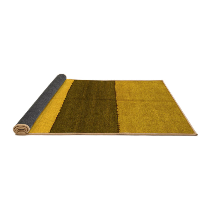 Sideview of Abstract Yellow Contemporary Rug, con352yw