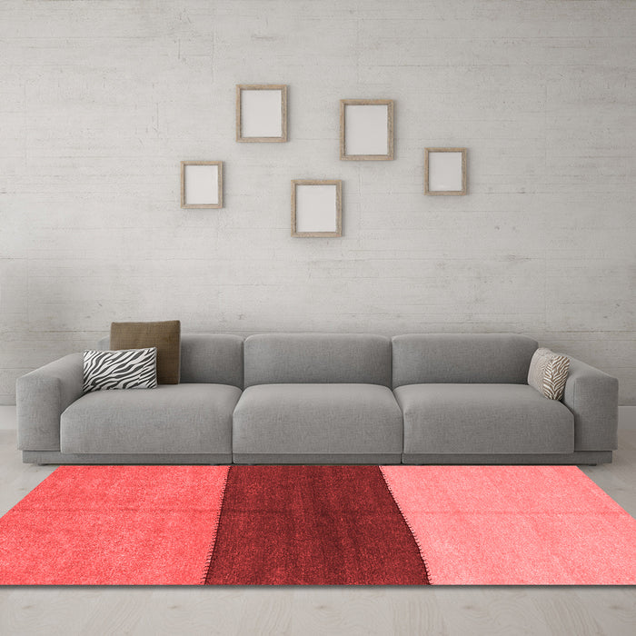 Contemporary Red Washable Rugs