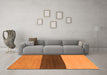 Machine Washable Abstract Orange Contemporary Area Rugs in a Living Room, wshcon352org