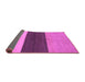 Sideview of Abstract Purple Contemporary Rug, con352pur