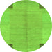 Machine Washable Abstract Green Contemporary Area Rugs, wshcon353grn