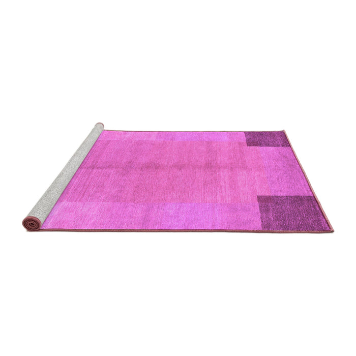 Sideview of Machine Washable Abstract Purple Contemporary Area Rugs, wshcon353pur