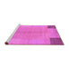 Sideview of Machine Washable Abstract Purple Contemporary Area Rugs, wshcon353pur