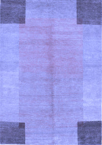 Abstract Blue Contemporary Rug, con353blu