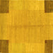 Square Abstract Yellow Contemporary Rug, con353yw