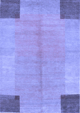 Abstract Blue Contemporary Rug, con353blu